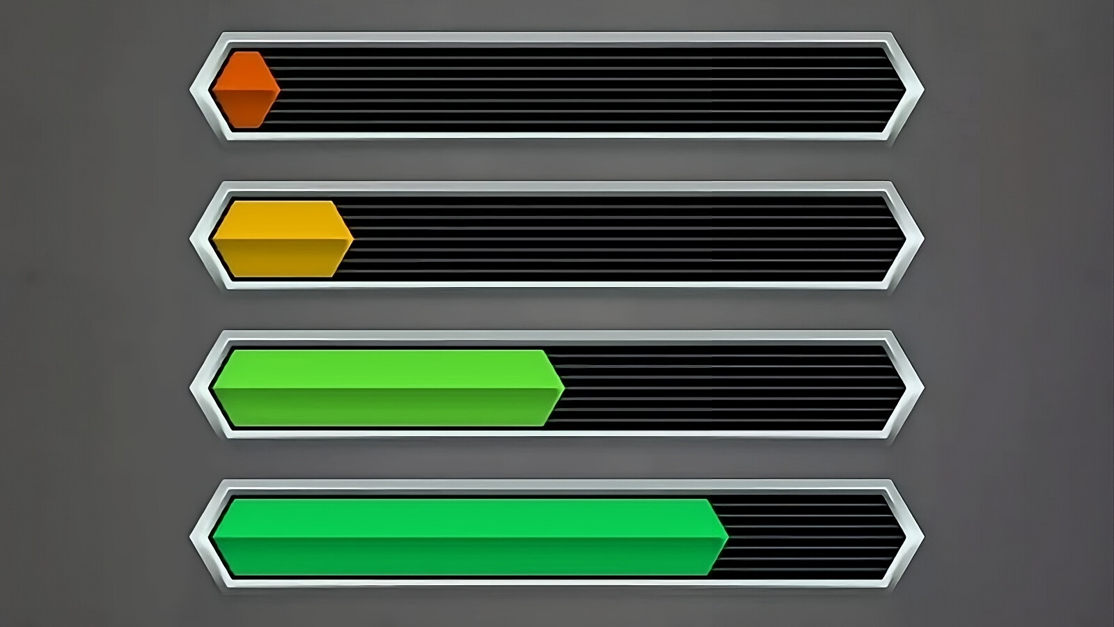 स्वास्थ्य और प्रगति बार प्रो (मन, सहनशक्ति, ऊर्जा...) यूनिटी एसेट स्टोर पैकेज।